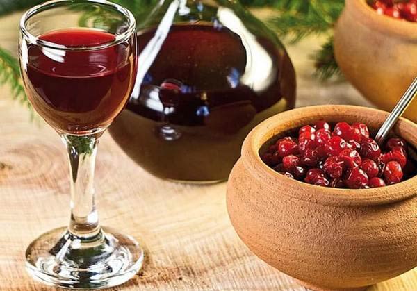 клюква с коньяком
