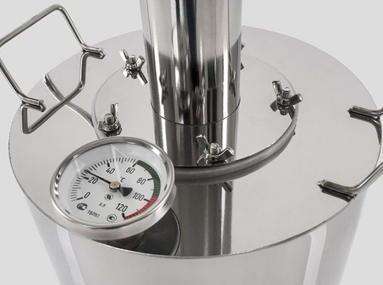 Перегонный куб с градусником